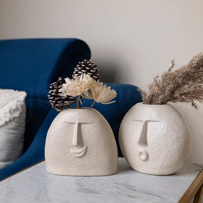 Face Vases (Set of 2)