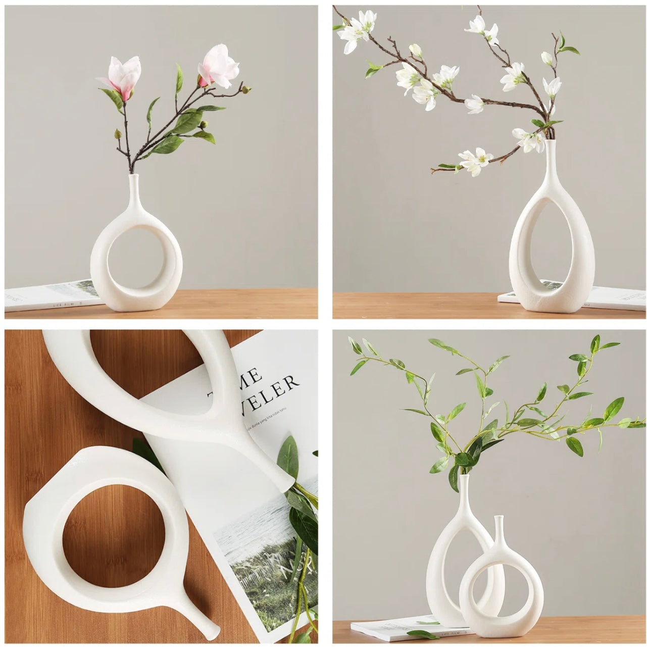 Oval Vases ( Set of 2 )
