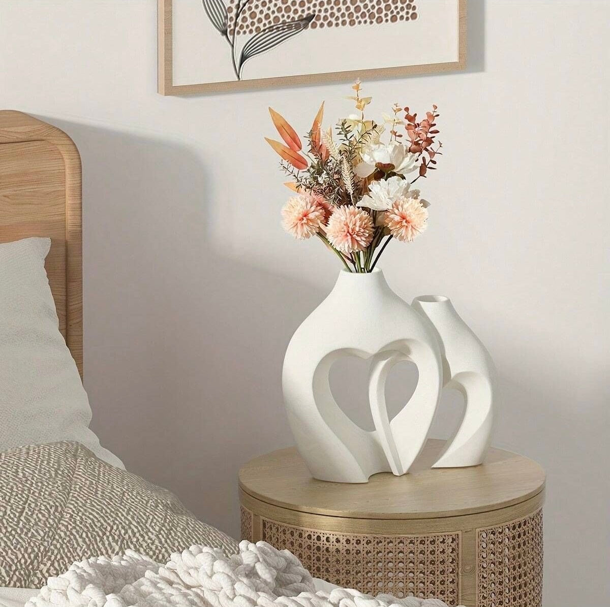 Heart Shaped Vases (Set of 2)
