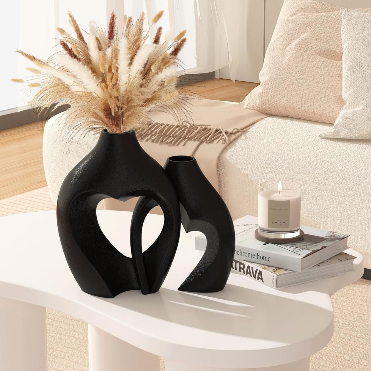 Heart Shaped Vases (Set of 2)