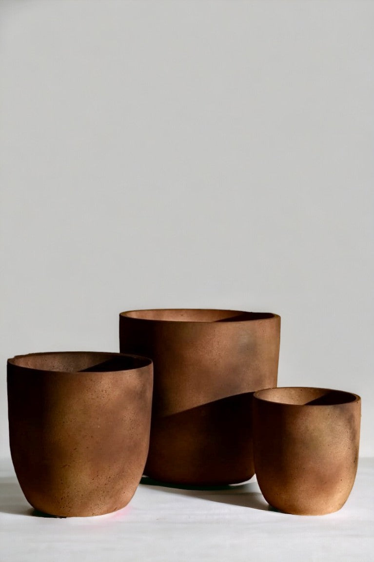 CEYA HOMES TRINI PLANTERS BROWN ( SET OF 3)