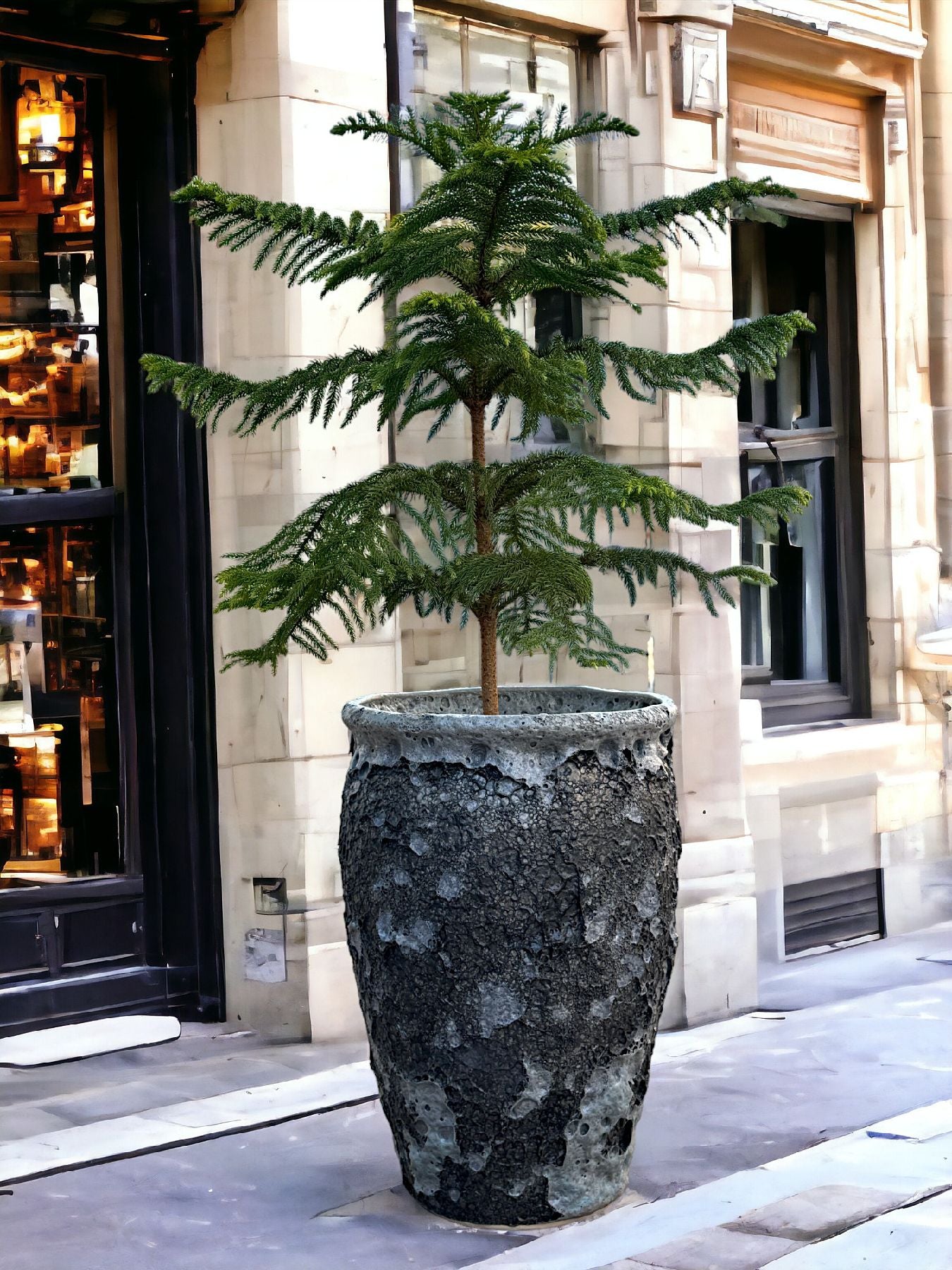 CEYA HOMES RUSTIC GREY PLANTER 18" x 11"