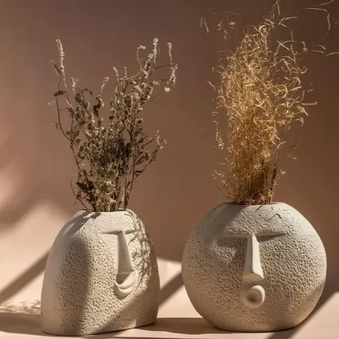 Face Vases (Set of 2)