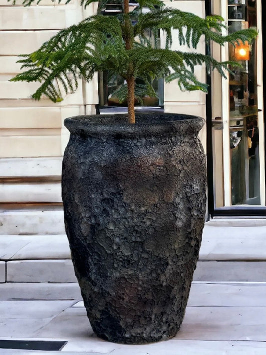 CEYA HOMES RUSTIC BLACK PLANTER 18" x 11"