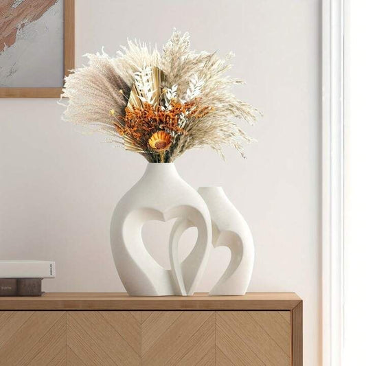 Heart Shaped Vases (Set of 2)