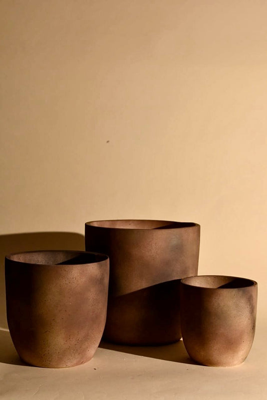 CEYA HOMES TRINI PLANTERS BROWN ( SET OF 3)
